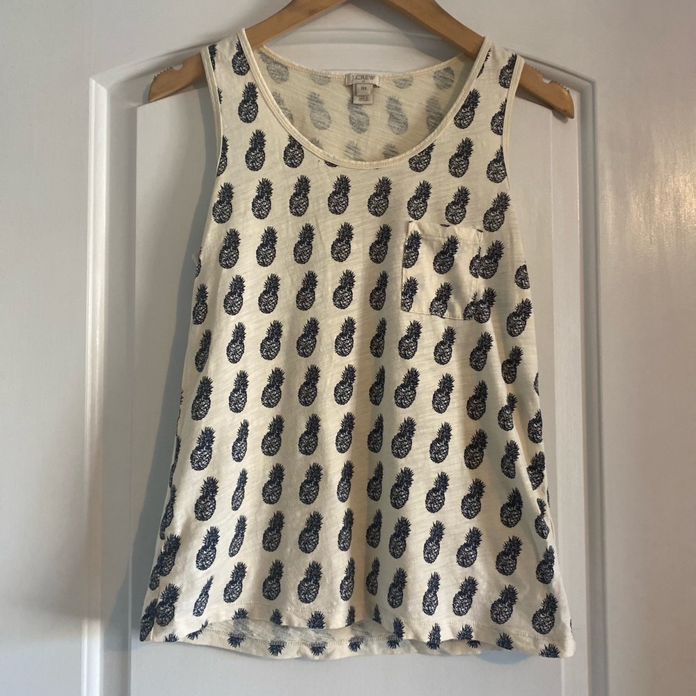 J. Crew pineapple patterned tank top XXS